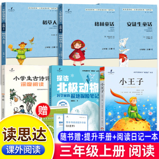 25秋春读思达整本书阅读三年级上下册安徒生童话稻草人格林童话探访北极动物小王子小学生古诗词深度阅读伊索寓言3年级快乐读书吧