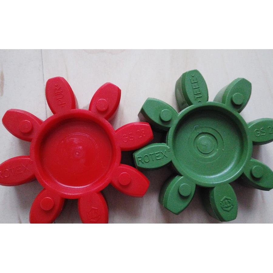 KTR ROTEX GS19红色绿色六瓣角梅花弹性垫体PUR/TEEE减震缓冲胶圈