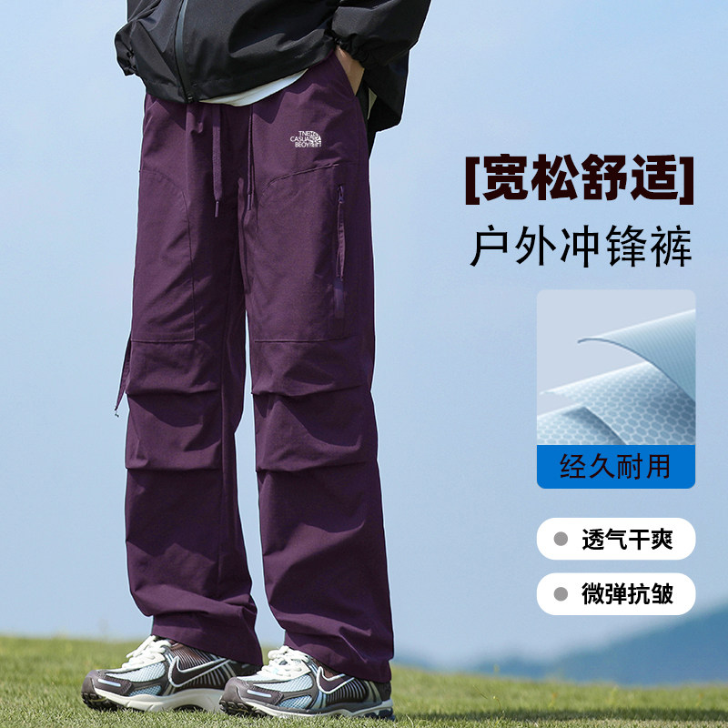 南北面向2026年春秋冬加绒男直筒工装裤户外运动休闲宽松冲锋裤,男装,时尚工装裤,淘宝优惠券,粉丝福利购,淘宝优惠卷