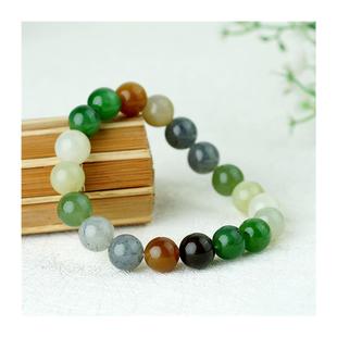 高端和田玉转运珠多宝手串素圈碧玉手链珠子串珠玉石糖料手饰送礼