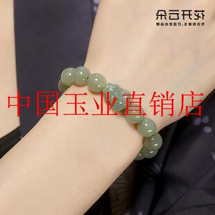 湖水绿青玉和田玉小貔貅男女款招财进宝转运珠子本命年财运玉手串