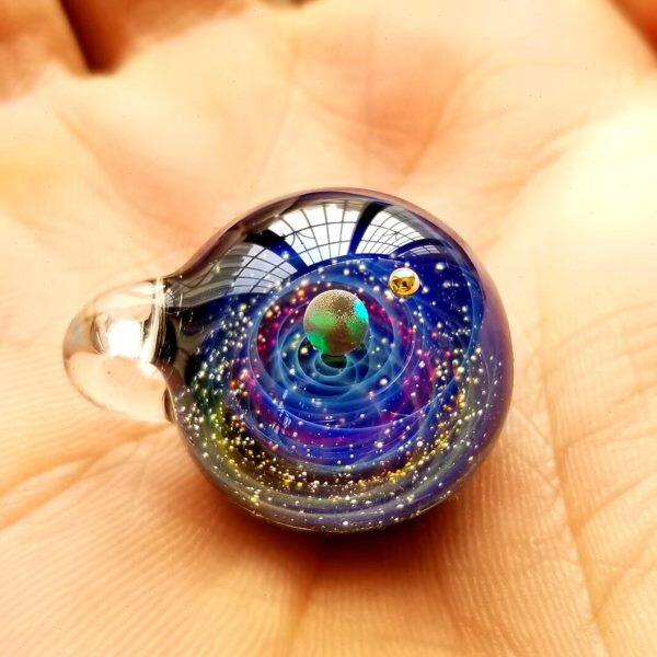 星空饰品吊坠 宇宙琉璃 宇宙星辰 挂坠手工情侣礼物玻璃生日男女