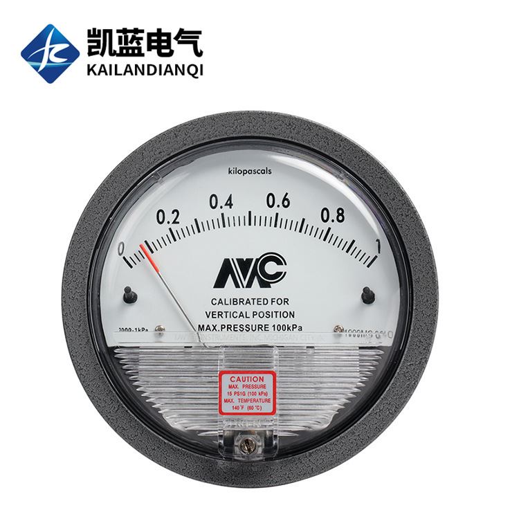 厂家2000型微压差表微60压力表压差计圆形指针差压表高精度