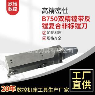 厂家供应BT50双精镗带反镗复合非标镗刀反刀片座整体刀具一体镗头