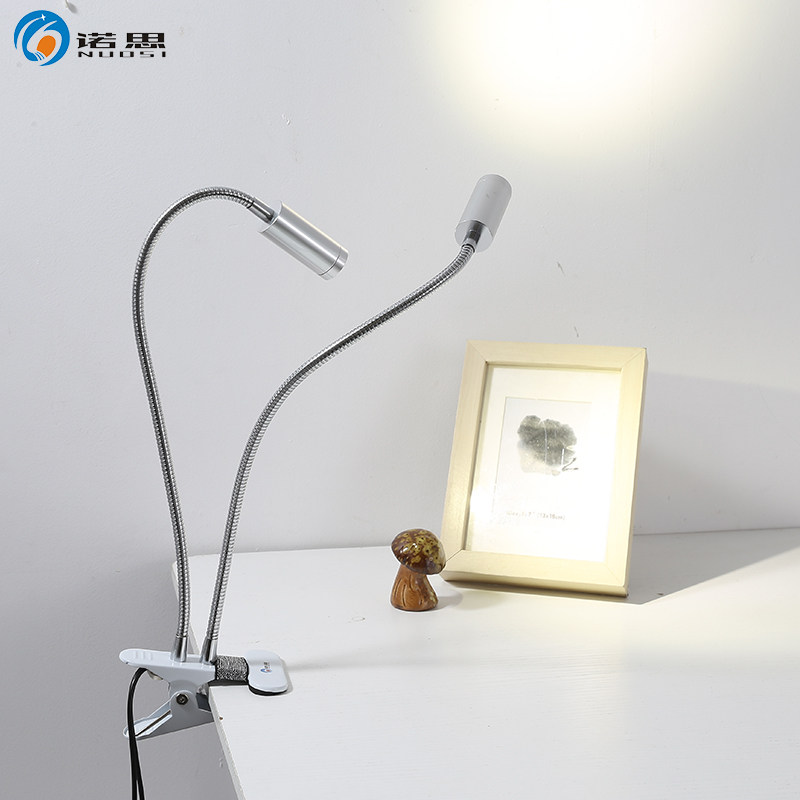 诺思led夹子台灯酷毙双头聚光射灯USB迷你工作台卧室床头化妆鱼缸,家装灯饰光源,阅读台灯(护眼灯/写字灯),淘宝优惠券,粉丝福利购,淘宝优惠卷