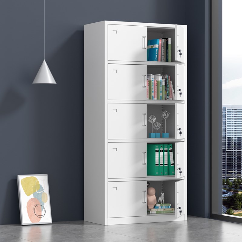 加厚办公室文件柜铁皮凭证资料柜档案柜通三节带锁矮X柜钢制储物