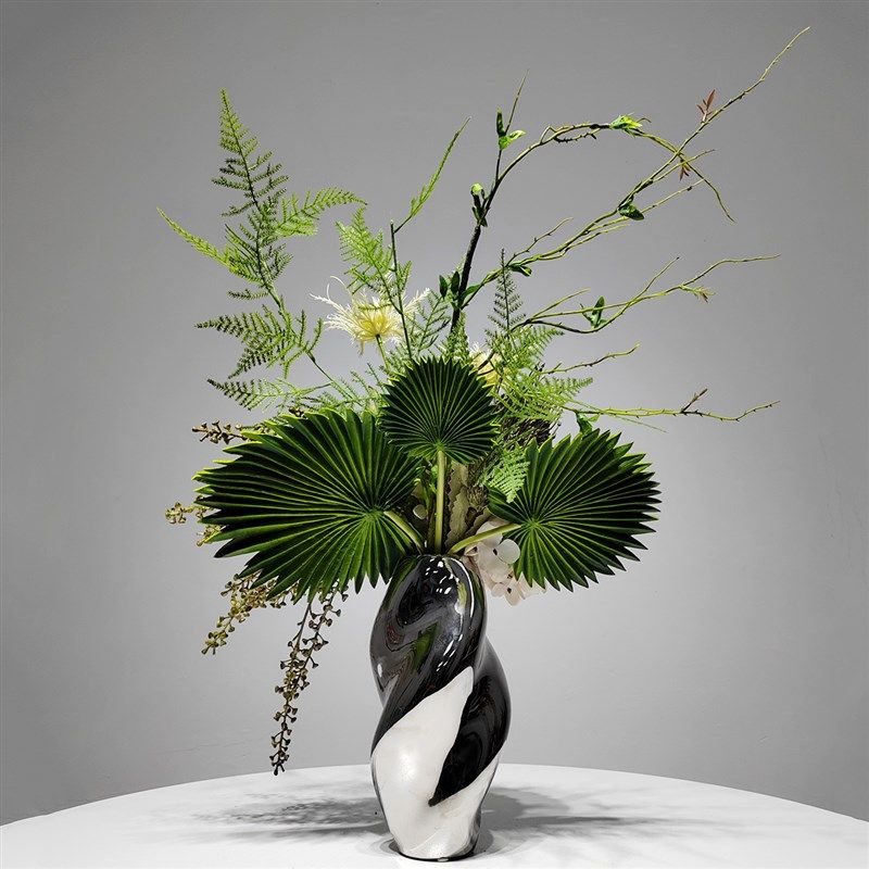 现代简约绿色仿真花束样板房间软装客厅插花轻奢餐桌花艺茶几摆件,家居饰品,仿真花/假花,淘宝优惠券,粉丝福利购,淘宝优惠卷