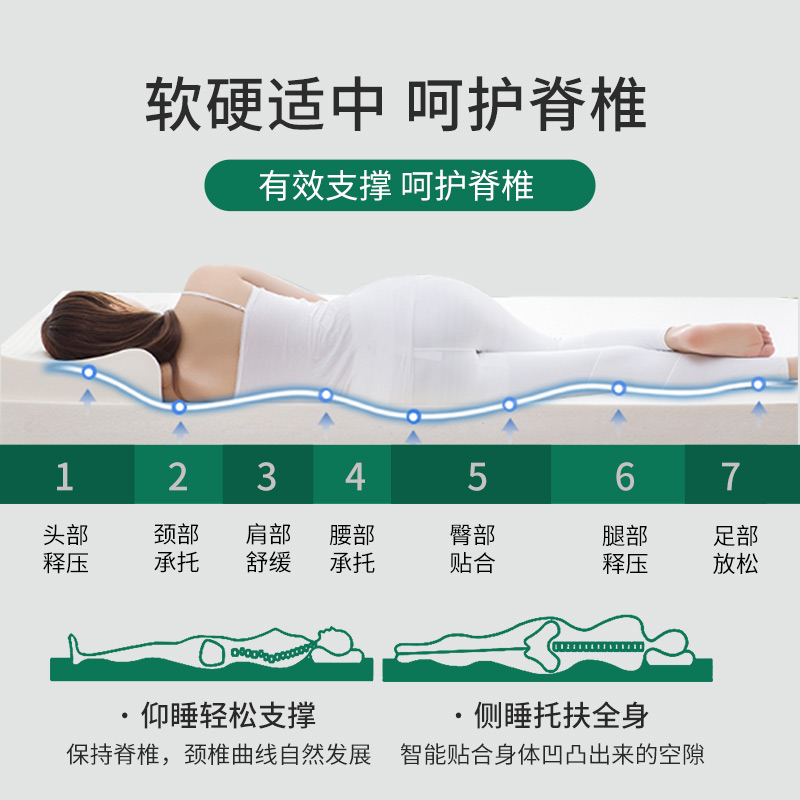 泰国乳胶床垫学生宿舍床褥0.9m单人1.J2米软垫儿童床垫加厚可定制