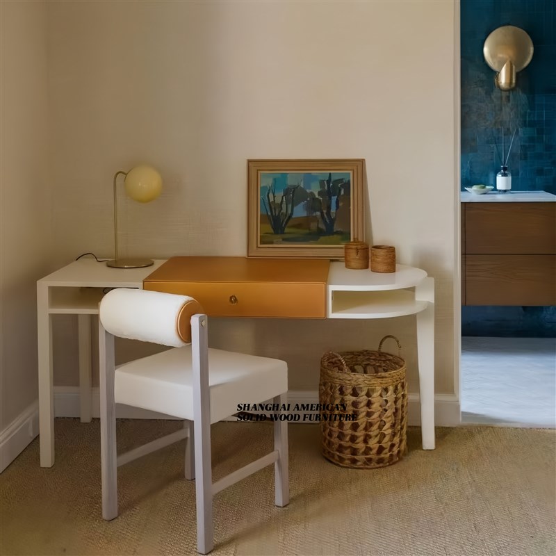 中古实木家用餐椅子设计师款w轻奢高级感复古吧椅岛台吧台高脚凳