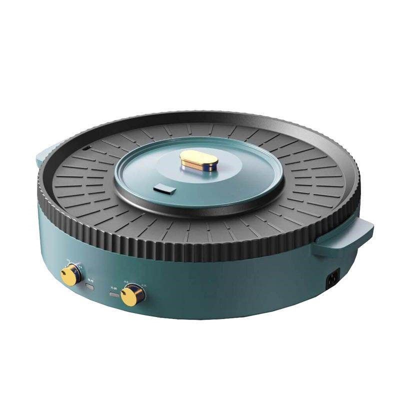 多功能涮烤一体锅家用不粘电烤盘火锅烤肉一体可拆洗烧烤炉烤鱼机