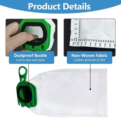 适配Vorwerk Kobold VB100 防尘袋替换装 真空吸尘器过滤袋配件