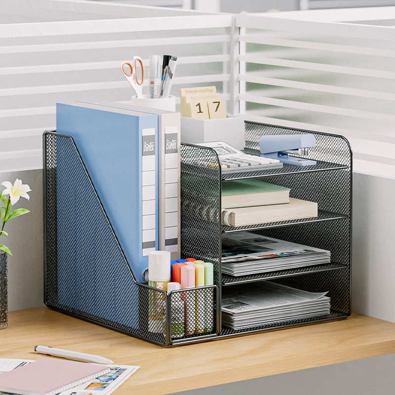 办公桌收纳文件架文件夹收纳盒置物架金属书立架办公室工位资料架,文具电教/文化用品/商务用品,文件座/文件架/文件框,淘宝优惠券,粉丝福利购,淘宝优惠卷