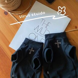 春夏斯芬克斯无毛猫德文衣服重工烫钻T恤狗狗小猫咪公猫帅气外套