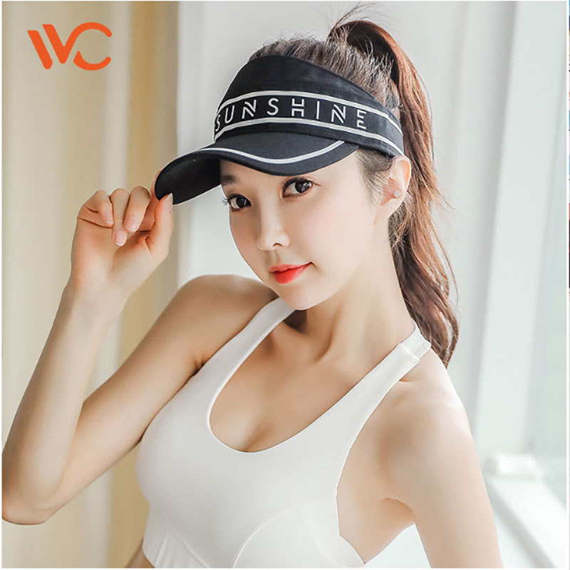 韩国vvc新款时尚黑色棒球男帽女帽户外运动空顶字母黑棒球帽