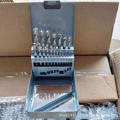 19件套麻花钻 全磨19件套麻花钻19PCS麻花钻头 含钴19件套麻花钻