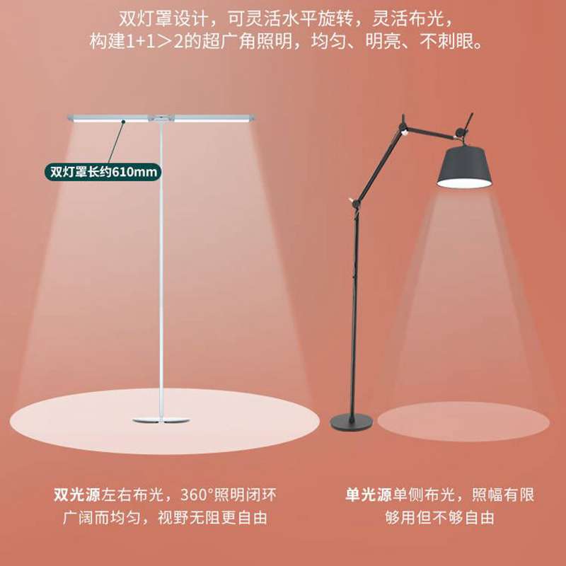 孩视宝钢琴落地灯简约现代客厅沙发卧室书房立式护眼台灯FS121B-D