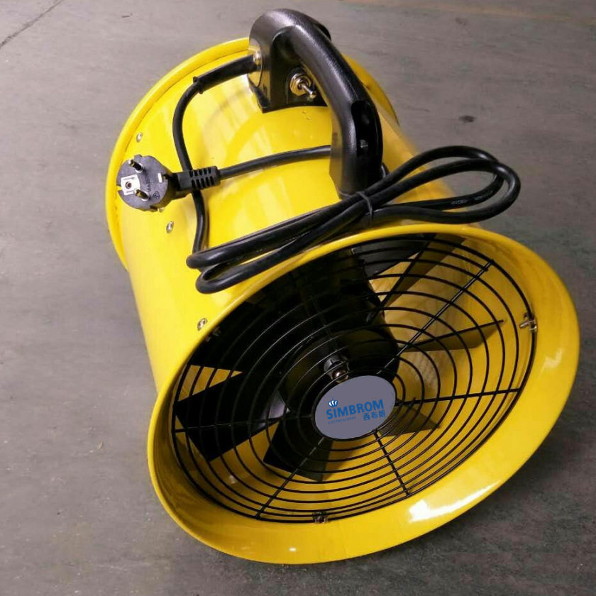 LU 14寸非防爆手提轴流风机110V/220V管道工业手提换气黄色抽风机