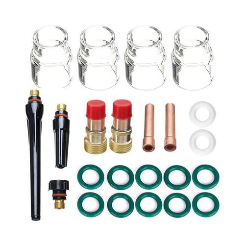 23 件 TIG 焊接配件 WP17/18/26 电动工具套件配件的火炬夹杯槽