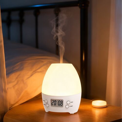 新款LCD数字显示闹钟带小夜灯卧室床头睡眠宝宝喂奶儿童夜灯闹钟