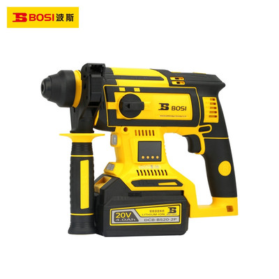 波斯工具智能语音多功能20V充电式无刷轻型锂电锤两电1充BS660192