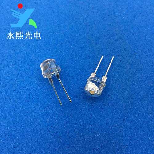 F8草帽0.5w 黄色LED直插灯珠8MM发光二极管照明