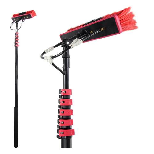 Solar Panel Cleaning Brushes Rod Cleaner Water Fed Pole Kit