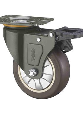 SUPO 向荣动力 3寸 TPR 静音 带双刹车 万向 脚轮J03S-01D-75-411