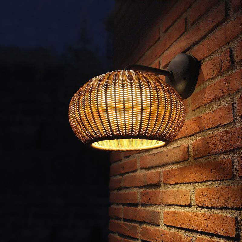 户外藤编壁灯防水别墅庭院花园外墙灯民宿室外围墙照明过道壁灯,3C数码配件,USB灯,淘宝优惠券,粉丝福利购,淘宝优惠卷