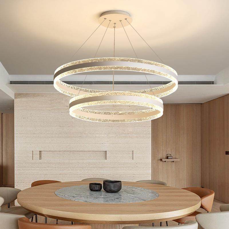 新款护眼客厅灯吊灯现代简约餐厅卧室主灯北欧奶油风大气圆形灯具