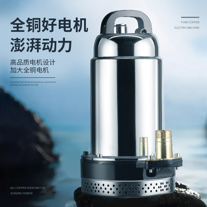 充电式潜水泵遥控无线直流泵12V浇菜排水农用灌溉浇地智能抽水泵