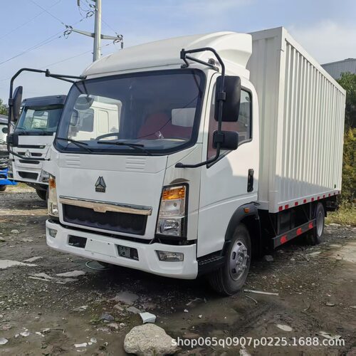 出口非洲重汽HOWO厢式载货运输车4×2小货车豪沃小卡车