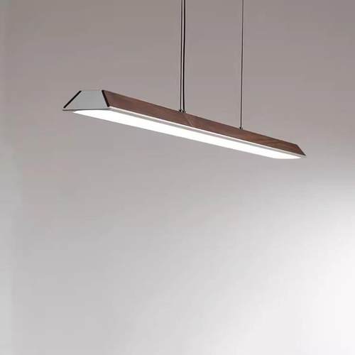 北欧简约餐厅护眼一字长条吊灯现代办公室餐桌创意吧台新款灯具