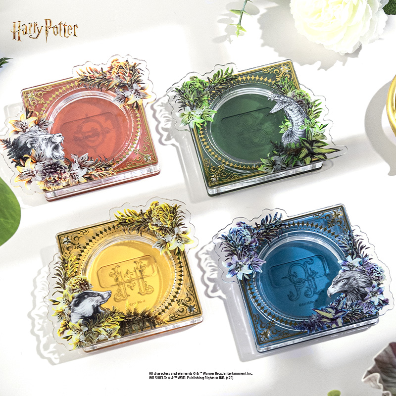 哈利波特正版周边花卉谷美收纳立牌徽章展示亚克力保护吧唧砖摆件