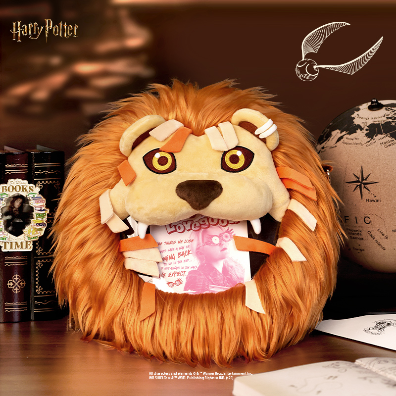 哈利波特正版周边卢娜狮子头套斜挎包毛绒玩偶时尚百搭小痛包礼物