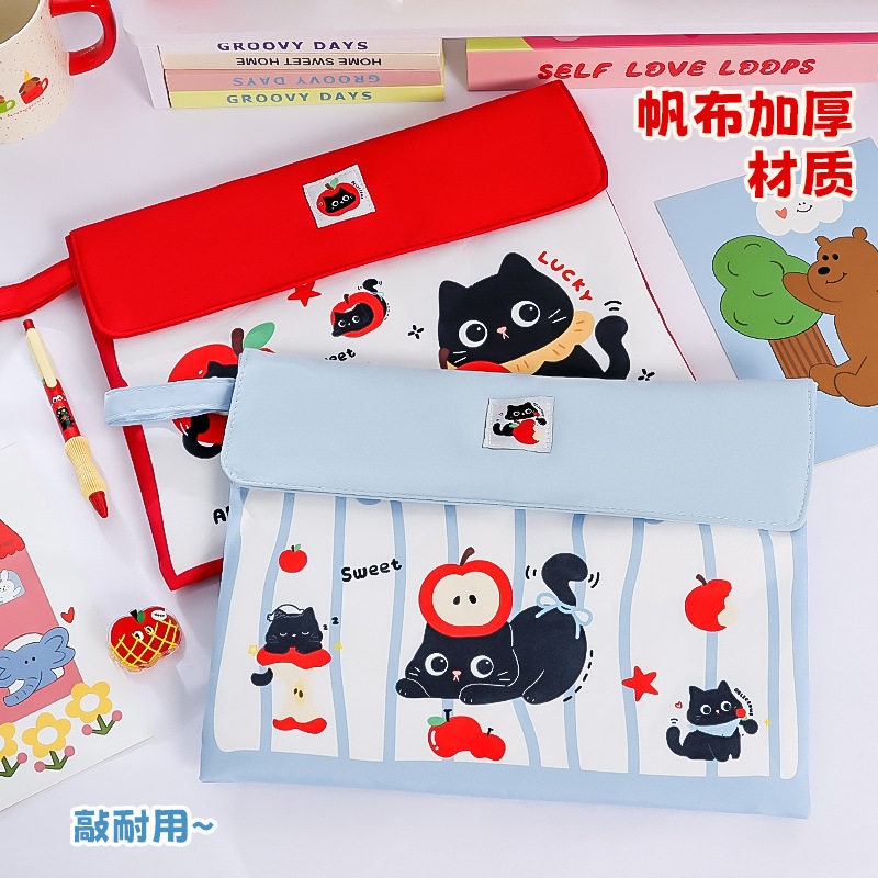 执笔阁可爱手提大容量文件袋