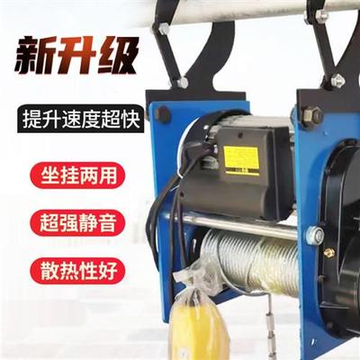 德式卷扬机220V电动葫芦家用快速小吊机挂式小型提升机1吨升降机