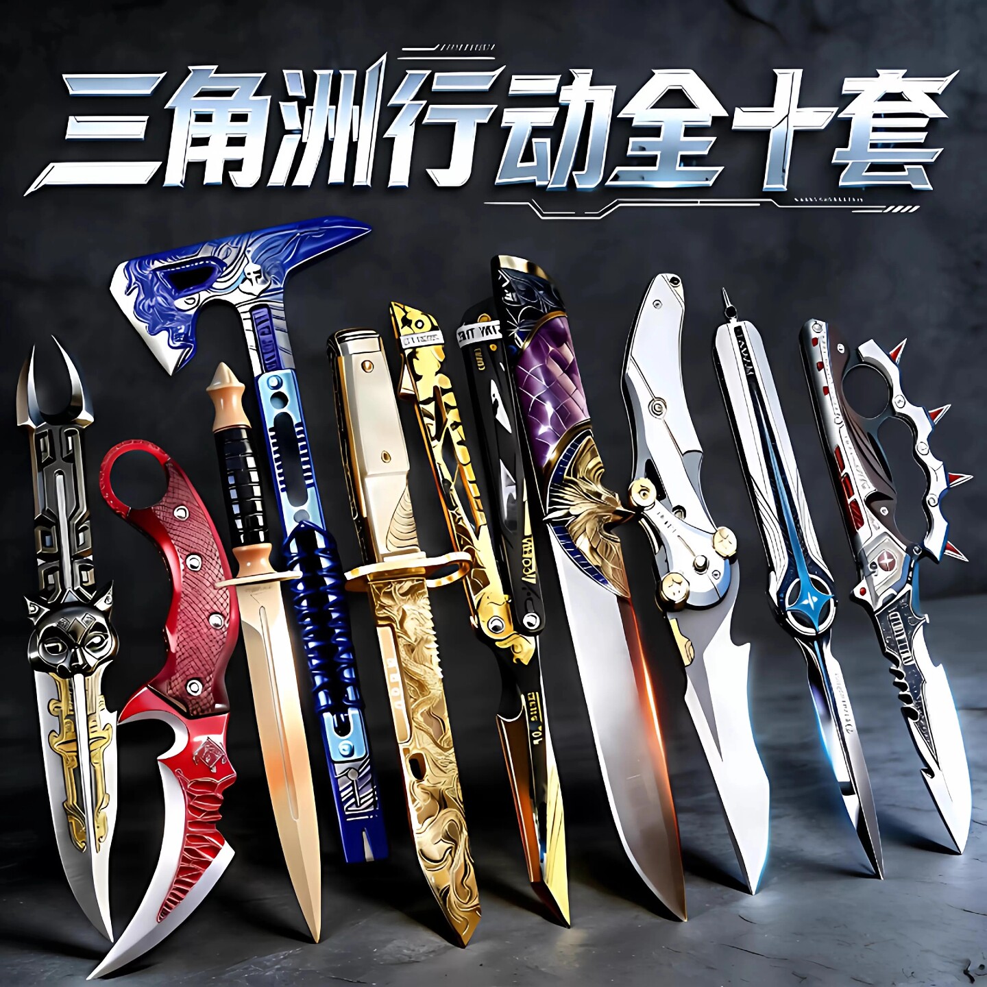 正版三角洲行动北极星刀金属模型图片