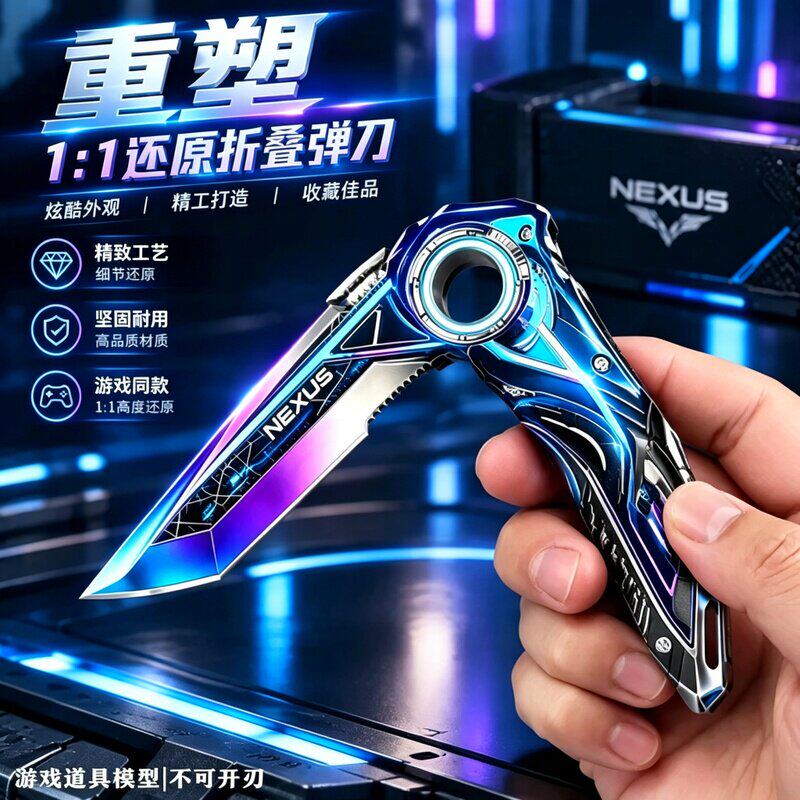 三角洲重塑S11新刀皮周边暗星北极星套装未开刃合金模型男孩玩具
