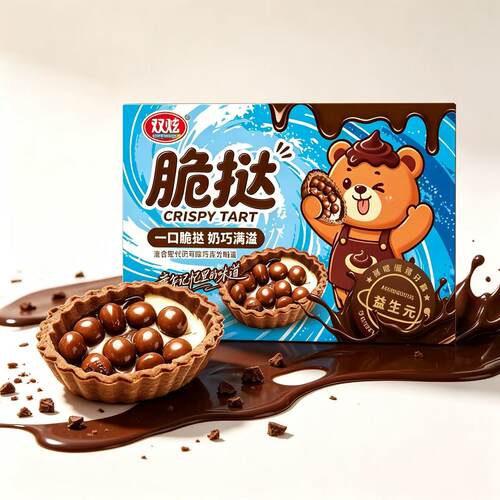【40%酱】益生元脆挞杯星球脆杯饼干休闲巧克酱儿童追剧零食整箱
