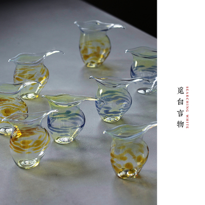 飞鸟纯手工匀杯高硼硅公道杯耐热