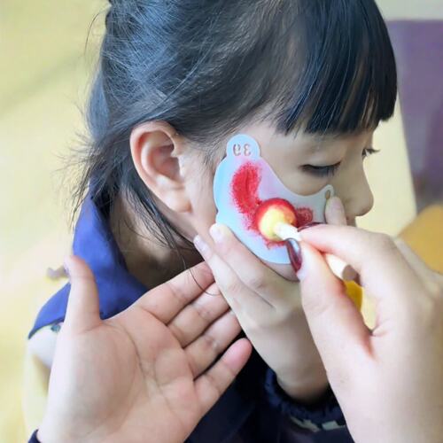 儿童彩绘脸部模板中秋国庆节舞台彩妆模具可水洗眼尾镂空款拓印板