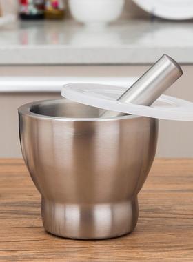 304不锈钢捣碎器实心器家用老式研蒜磨器捣30416手动器蒜捣泥擂钵