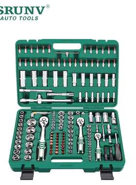 工厂直销汽修工具172件套172PCS工具组合绿盒72齿