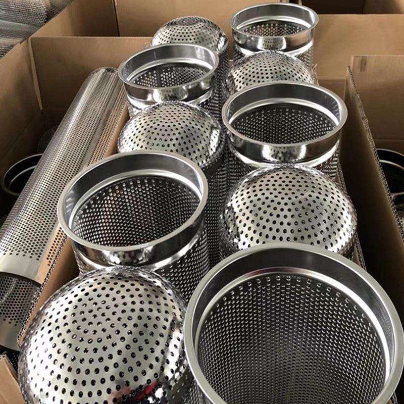 不锈钢网篮滤袋骨架圆底型冲孔过滤支撑篮304/316过滤筒