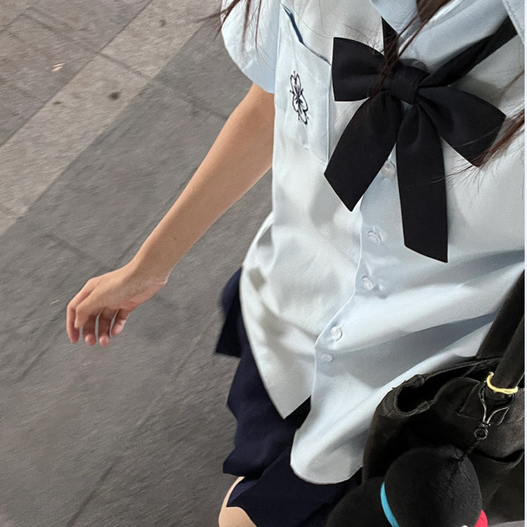 小田町jk原创樱木北衬衫学院风多色长短袖衬衫jk制服刺绣上衣夏季