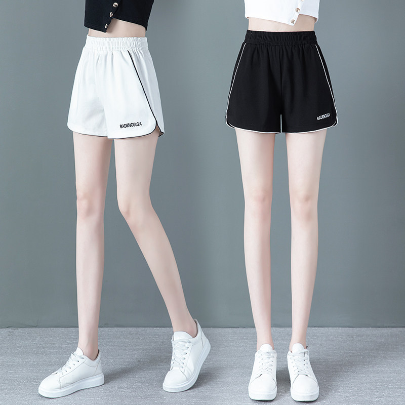 白色运动短裤女2026夏季新款宽松高腰显瘦透气大长腿休闲外穿薄款图片