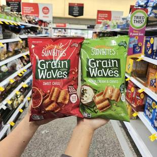 4件包邮澳洲Sunbites Grain waves一口阳光玉米全麦谷物薯片零食