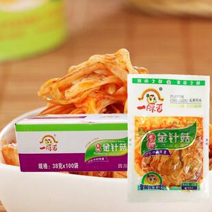 商用寿司料理 一碟香香辣金针菇38g*100包鲜嫩即食零食小吃下饭菜