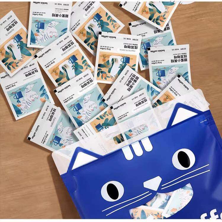 瑞幸咖啡挂耳咖啡吸猫2.0系列10g*20袋现磨手冲黑咖啡囤货装