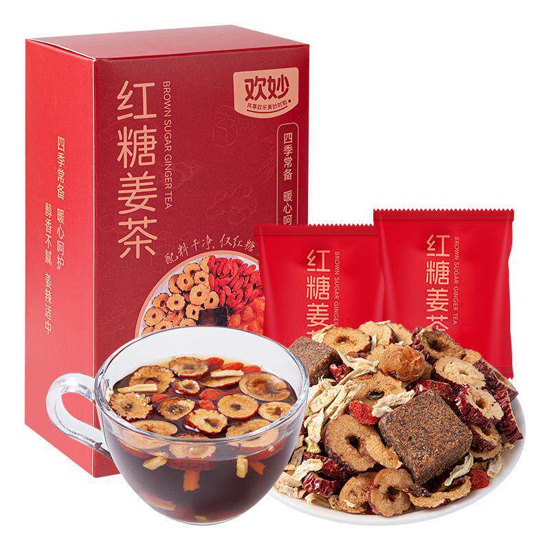 红糖姜茶 欢妙红糖姜茶150克(15克x10包)盒装大姨妈暖宫茶